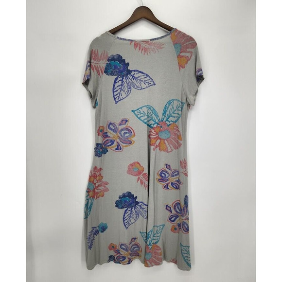 Fresh Produce Womens Knee Length Dress Tropical Floral Print Jersey Knit Size XL - Picture 2 of 4